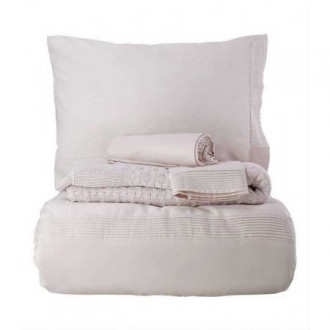 Элитное постельное бельё Karaca Home + Плед Brezza Pudra
