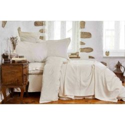 Элитное постельное бельё Karaca Home + плед-пике Julita Bej