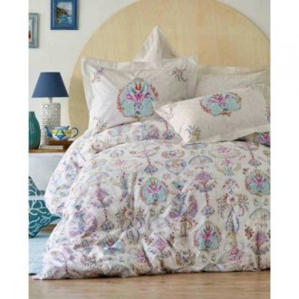 Постельное бельё евро Karaca Home Malia Turkuaz