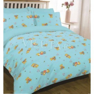 Детское постельное бельё Вилюта (Украина) 6112 Мишки голубое Детское постельное бельё Вилюта (Украина) 6112 Мишки голубое