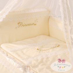 Сменное постельное в кроватку «Принцесса» Satin