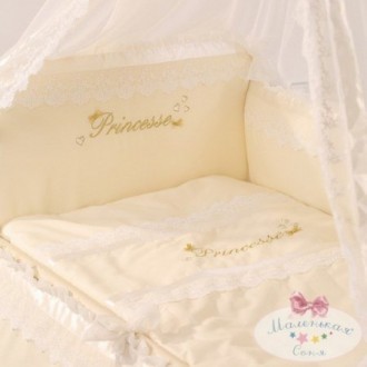 Сменное постельное в кроватку «Принцесса» Satin