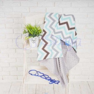 Плед детский Minky Premium Indigo голубой