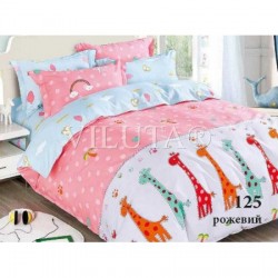 Детское постельное белье "Жирафы" розовое