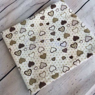 Пеленка для новорожденного "Шоколадные сердечки"