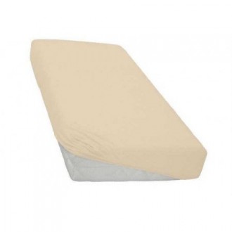 Простынь на резинке в детскую кроватку кофейная