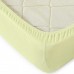 Простынь на резинке в детскую кроватку лимонная