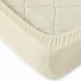 Простынь на резинке в детскую кроватку ванильная