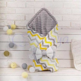 Плед-конверт на выписку Minky "Зигзаг"