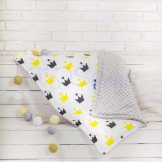 Плед детский Minky "Жёлтые короны" Плед детский Minky "Жёлтые короны"