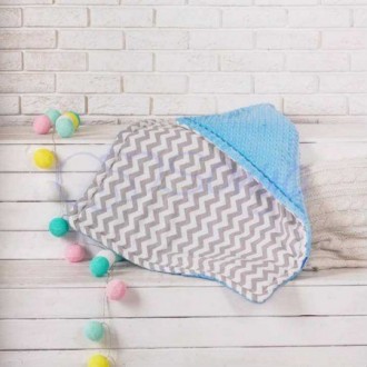 Плед детский Minky "Зигзаг голубой" Плед детский Minky "Зигзаг голубой"