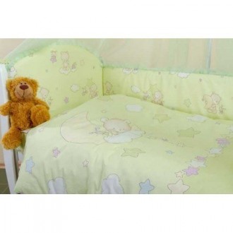 Набор в кроватку «Мишки и звезды» Малыш Lux