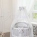 Балдахин All Baby white with grey bow