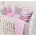 Детский комплект сменный "Серо-розовые сердца"