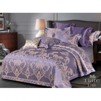 Постельное белье Вилюта (Украина) сатин-жаккард Tiare 1741 фиолетовое