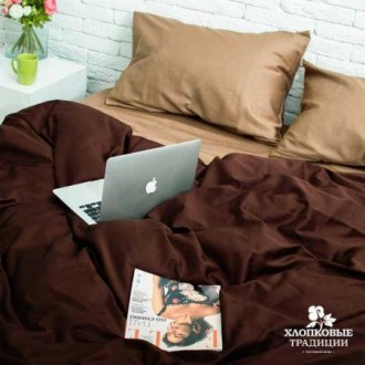 Постельное белье Хлопковые традиции сатин SE010 капучино-шоколад Постельное белье Хлопковые традиции сатин SE010 капучино-шоколад