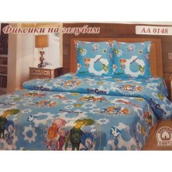 Детское постельное белье в кроватку Тиротекс Фиксики на голубом - бязь
