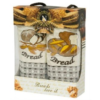 Набор кухонных полотенец Nilteks Roma Breads Love it Набор кухонных полотенец Nilteks Roma Breads Love it