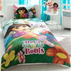 Детское постельное белье TAC ранфорс Disney Dora and Boots