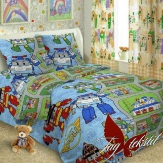 Детское постельное бельё Robocar Poli TAG