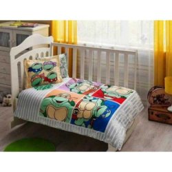 Детское постельное бельё в кроватку Tac ранфорс Ninja Turtles Baby