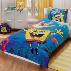 Детское постельное белье Tac ранфорс Sponge Bob underwater