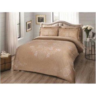 Постельное бельё евро Lumina V03 Gold