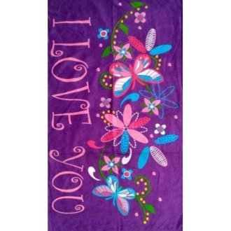 Пляжное полотенце I Love You