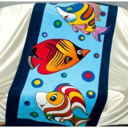 Детское пляжное полотенце Рыбки Детское пляжное полотенце Рыбки