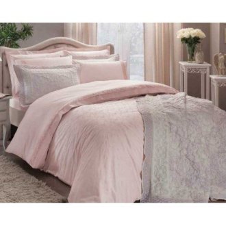 Покрывало на кровать Tac Sunshine Pembe + 2 наволочки