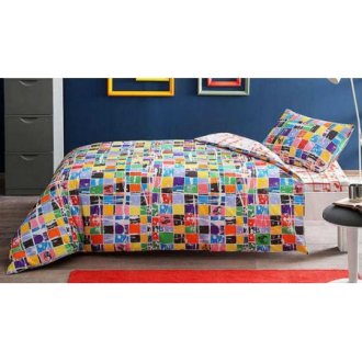 Подростковое постельное бельё TAC Square Oranj