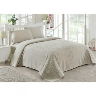 Постельное бельё + махровая простынь Dama S. Kahve