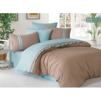 Постельное бельё Ecosse ранфорс Kahve-petrol