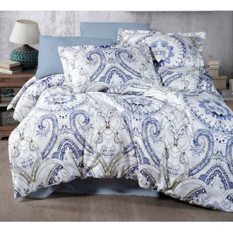 Постельное бельё Ecosse сатин Nora голубое