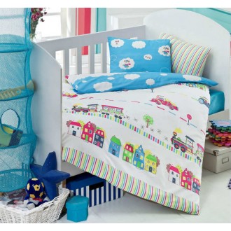 Детское постельное белье в кроватку Eponj Home Tren Mavi