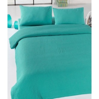 Покрывало пике Eponj Home Burumcuk yesil 160*235 зеленое Покрывало пике Eponj Home Burumcuk yesil 160*235 зеленое