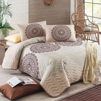 Стеганное покрывало Eponj Home Figura bej