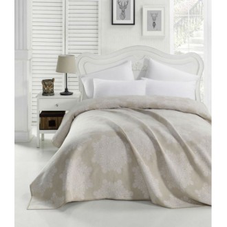 Жаккардовое покрывало Eponj Home Kristal bej 200*230