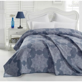 Жаккардовое покрывало Eponj Home Kristal petrol 200*230