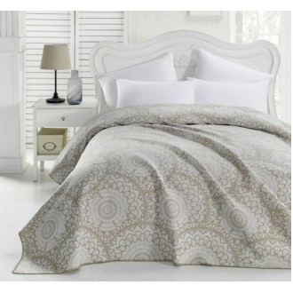 Жаккардовое покрывало Eponj Home Mandala hardal горчичное 200*230 Жаккардовое покрывало Eponj Home Mandala hardal горчичное 200*230