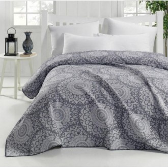 Жаккардовое покрывало Eponj Home Mandala siyah черное 200*230 Жаккардовое покрывало Eponj Home Mandala siyah черное 200*230