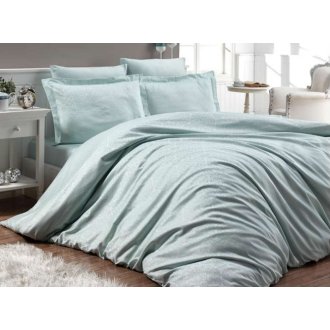 Постельное бельё First Choice сатин-жаккард евро Lotus Mint