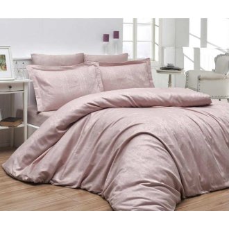 Постельное белье First Choice сатин-жаккард евро Tiamo Pudra