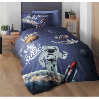 Дитяча постільна білизна 3D First Choice Digital Satin Cotton Space