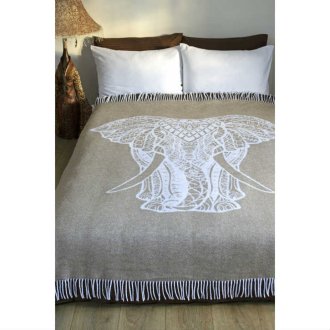 Плед Lotus Zeus Elephant Темно бежевый 140х200