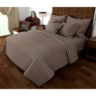 Постельное бельё Moon Love ранфорс страйп G01 brown