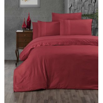 Постельное белье евро First Choice (Турция) Ranforce Dark Deluxe Gala Red