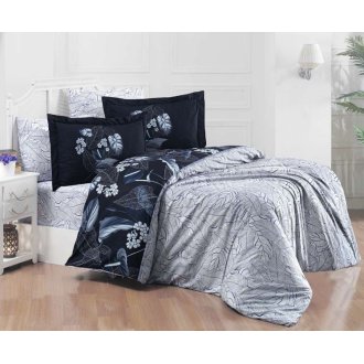 Постельное белье евро First Choice (Турция) Ranforce Deluxe Navy