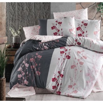 Постельное белье First Choice (Турция) ранфорс Camelia Anthracite
