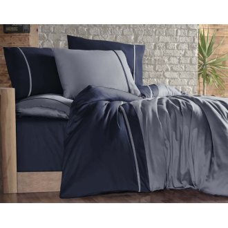 Постельное белье First Choice Satin Cotton K.Gri Lacivert
